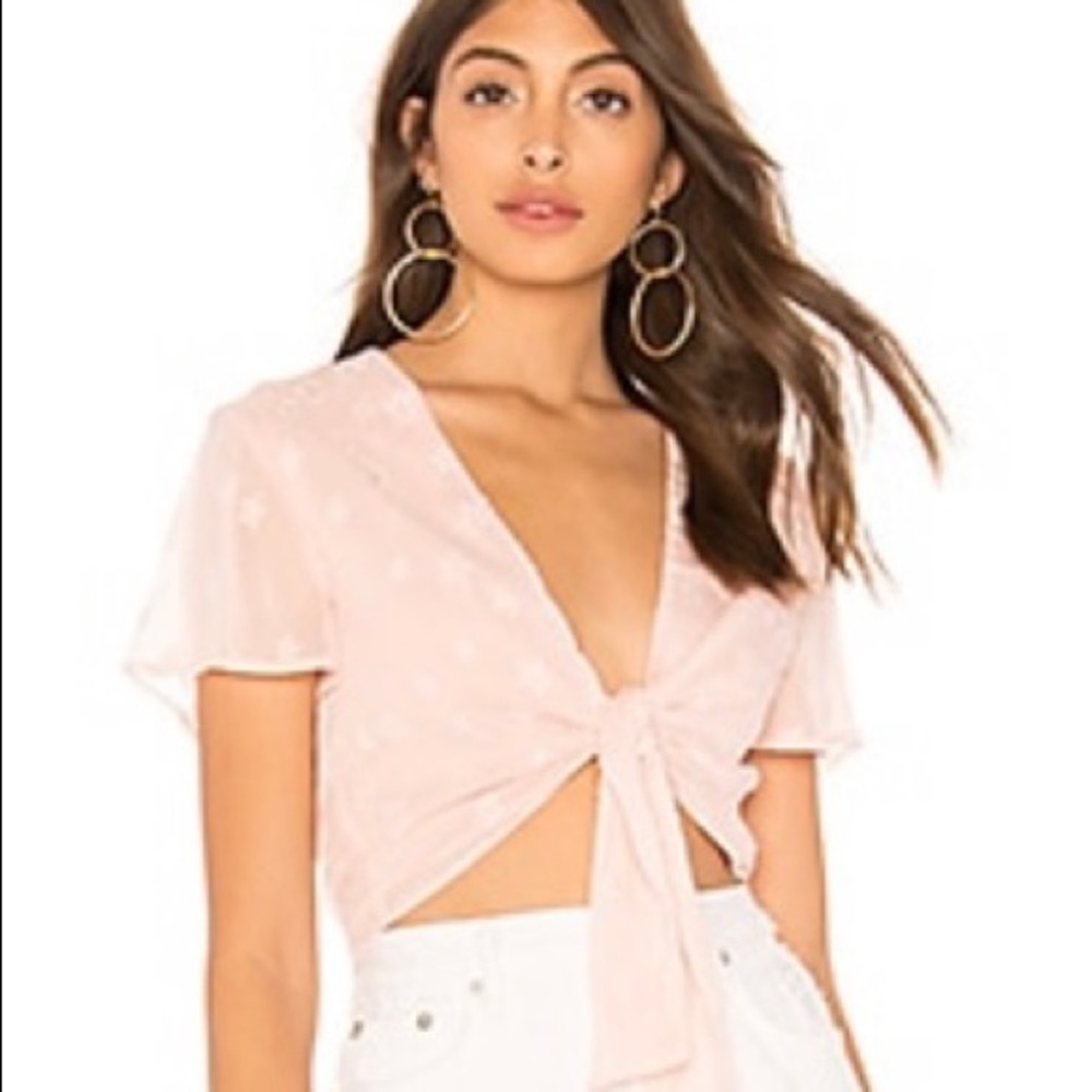 Revolve pink star toe front top